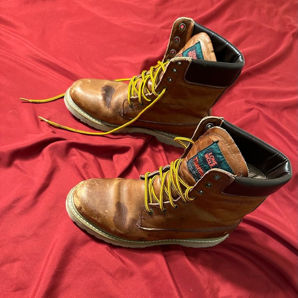 Lone Wolf Boots vintage Size 8 Thermolite Leather Work Boots